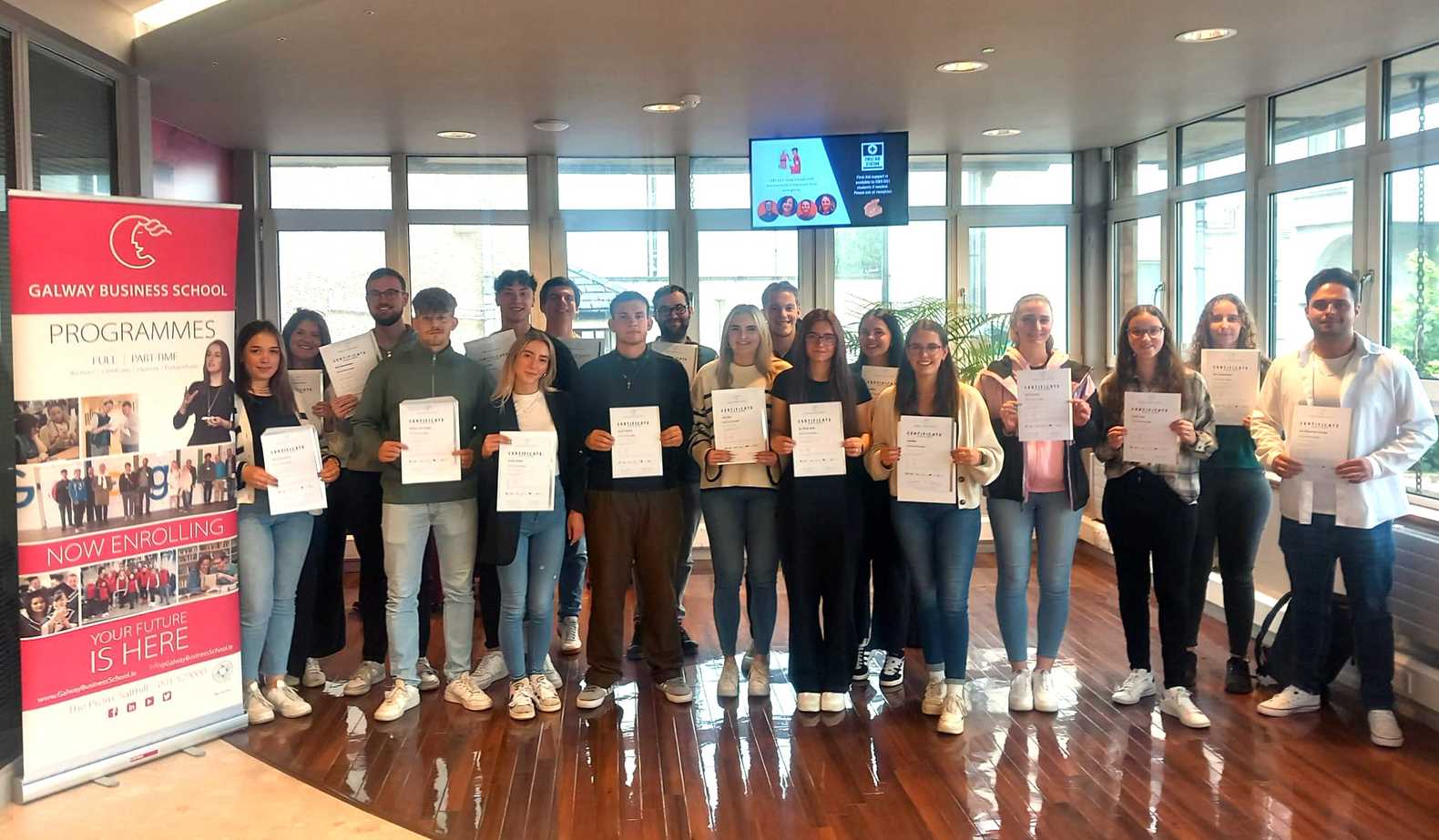 GBS Students receiving their certificates